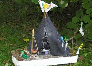 Modell eines Zeltlagers