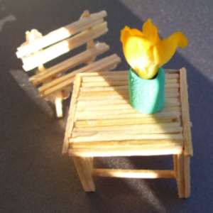 Miniaturmöbel aus Streichhölzer