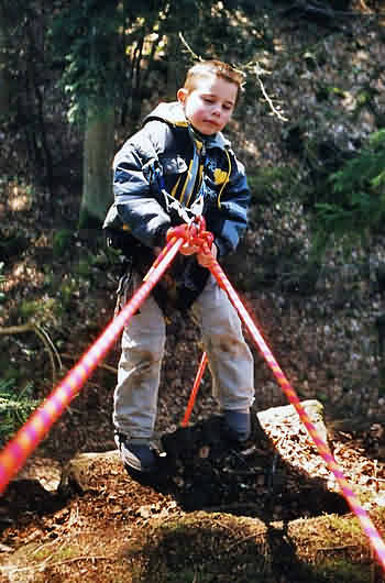 Abseilen mit Kindern