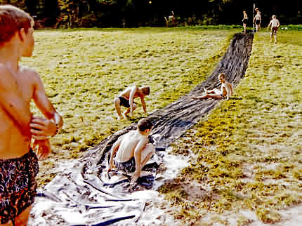 Plastikfolien-Wasserrutsche